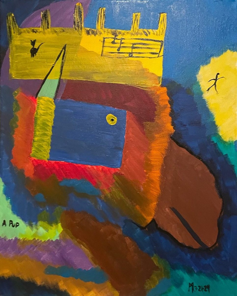 Yellow Castle, painting by Josh Freeman